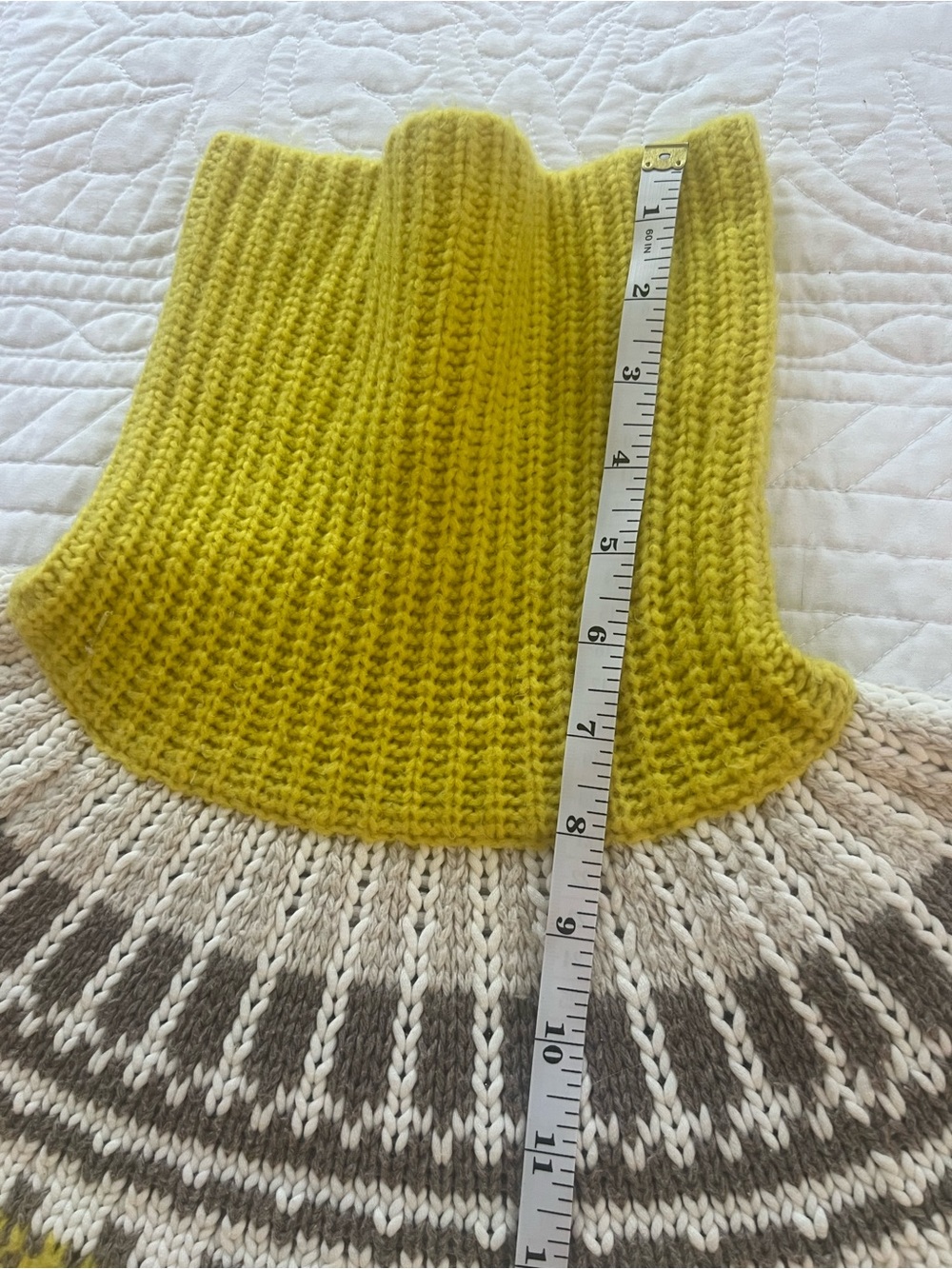 LOFT Chartreuse Fair Isle Turtleneck Sweater - Picture 7 of 10
